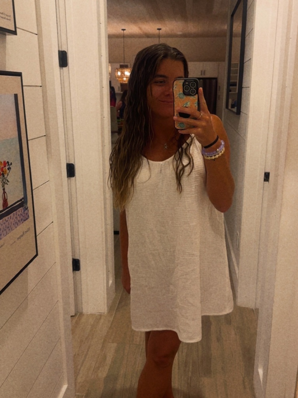 Women’s Sleeveless White Linen Shift Dress - Classic Summer Style